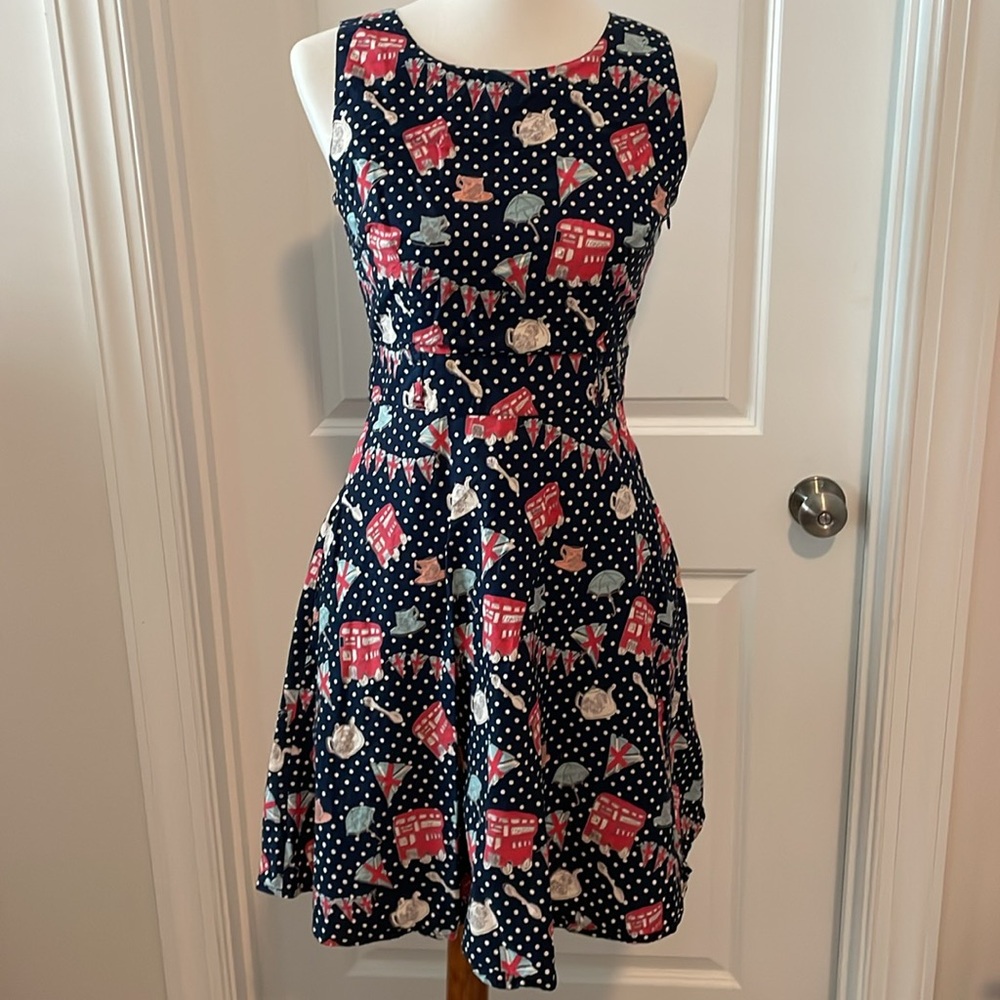 London Tea Time 🫖 Fit n Flare Retro Dress